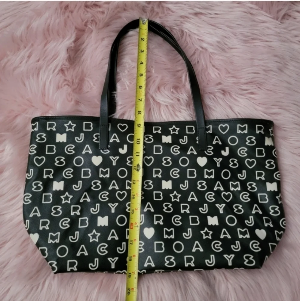 Marc by Marc Jacobs monogrammed PVC leather strap tote bag